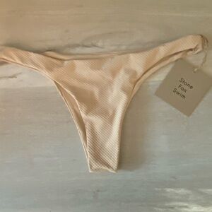 Stone Fox SwimToast Bikini  Bottom in Butterfly Pique